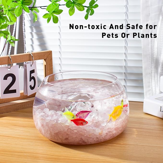 3 Lb Rosy Pink Stones Aquarium Gravel Rocks, Tumbled Chips Crushed Crystal Quartz Healing Stones for Garden|Vase Filler|Fish Turtle Tank Decorations-PawvioPets