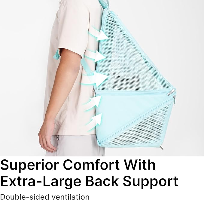 Expandable Cat Backpack Carrier Pet Soft-Sided Mesh Backpack Carrier for Cats Small Dogs Dual-Layer Ventilated Privacy Cat Backpack for Travel Outdoor Camping (Midnight Black)-PawvioPets