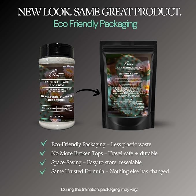 Cactus Flower Blossom Carpet Freshener Powder: Powerful Odor Eliminator for Home, Upholstery Deodorizer, Carpet Deodorizer, Pet Urine, Cat Litter Box - Cactus Flower Blossom Fragrance.-PawvioPets