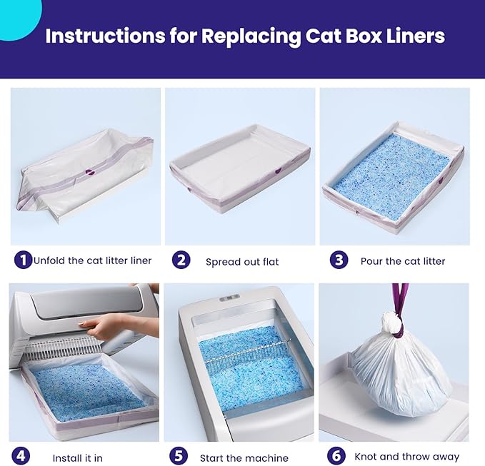 36 Count Litter Box Liners, Waste Bags Compatible with Pet-safe ScoopFree Self-Cleaning Litter Box Tray, Drawstring Litter Bags for Reusable Tray, Pre-Separated (38" L x 14.5" W x 7.8" H)-PawvioPets