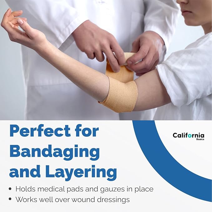 12 Pack Self-Adhesive Bandage Wrap - 2 Inches x 5 Yards - Elastic Self Adherent Cohesive Wrap Bandage - Breathable Athletic Tape for Wrists, Knee, and Ankle - First Aid Sports Wrap - Brown-PawvioPets