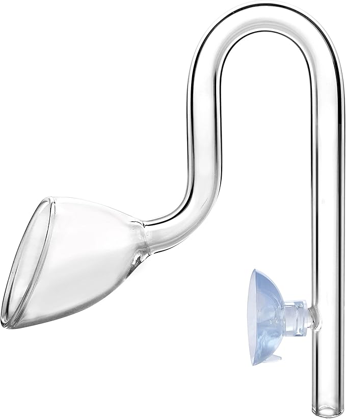Glass Lily Pipe Outflow for Aquarium Planted Tank (10mm for 9/12mm (3/8" ID) tubing)-PawvioPets