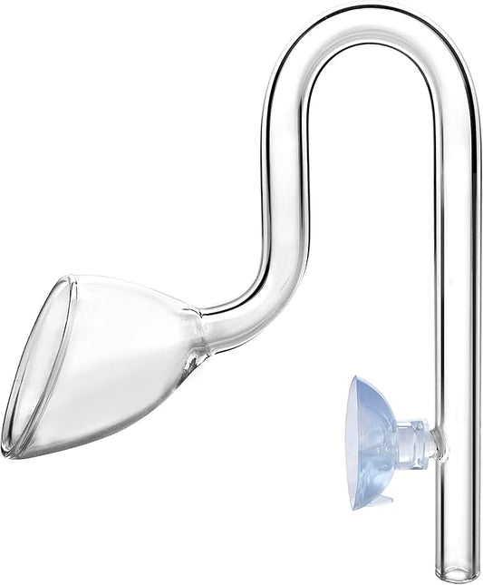 Glass Lily Pipe Outflow for Aquarium Planted Tank (10mm for 9/12mm (3/8" ID) tubing)-PawvioPets