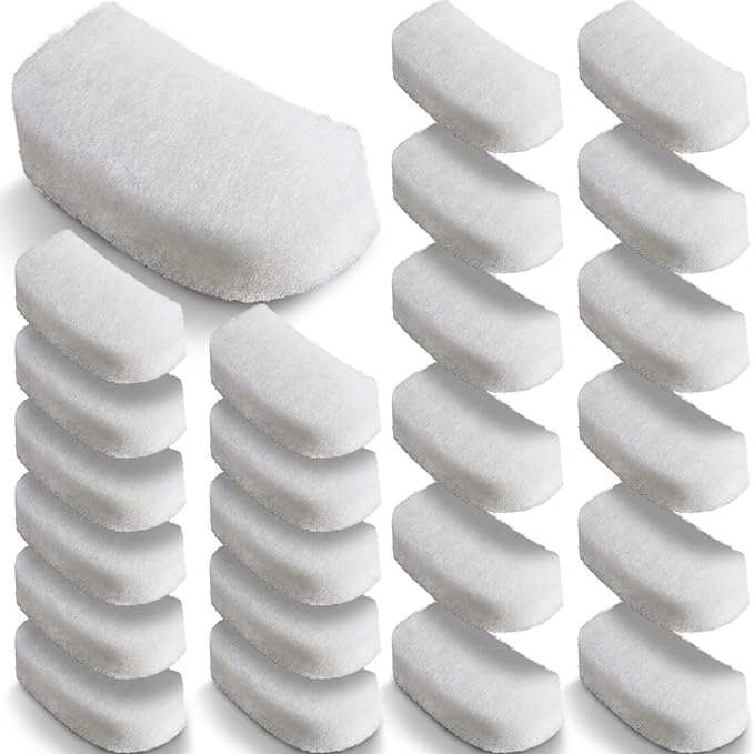 24 Pcs Filter Media Compatible with Fluval 106/107/206/207 Canister Filter Media Aquarium Polishing Pads 5.71 x 2.76 x 1.38 Inches Fish Tank Aquarium Accessories Replacement-PawvioPets