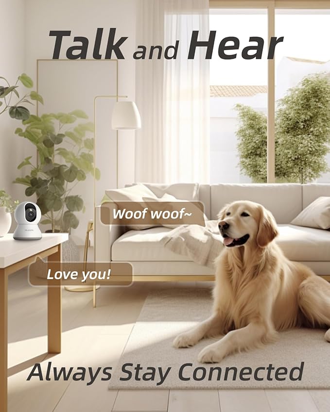 blurams Cameras for Home Security, 2K Pet Camera with Phone App, 5GHz/2.4GHz Dual-Band, 360° PTZ Indoor Cameras, 2-Way Talk, Motion Tracking, Color/IR Night Vision, Cloud&SD, Works with Alexa (4Pack)-PawvioPets