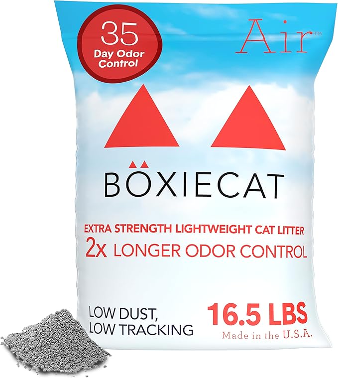 Boxie® Extra Strength Cat Litter, Lightweight 35-Day Odor Control, Clumping, 16.5lb-PawvioPets