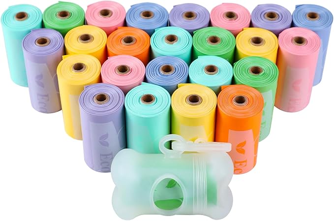 ECO-CLEAN 360 Count Dog Poop Bags with Dispenser, Leak-Proof, Unscented, 0.2 Ltr Capacity, Indoor/Outdoor Use-PawvioPets