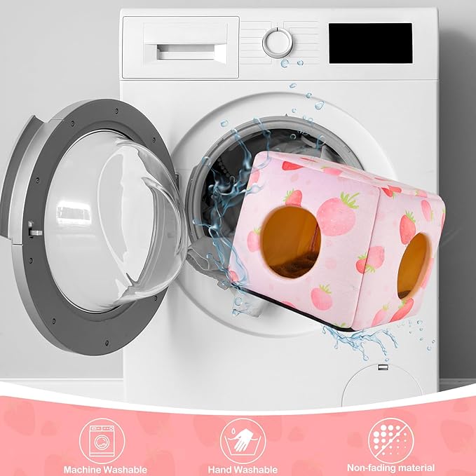 Bienbee Guinea Pig Hideout, Washable Guinea Pigs House Cozy Guinea Pigs Bed for Small Pet Bunny/Rabbit/Hamster/Chinchilla Guinea Pig Accessories Strawberry-PawvioPets