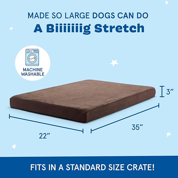 Barkbox Orthopedic Dog Bed with Memory Foam, Premium Comfort for Dogs and Puppies, Dog Bed for Joint Relief and Restful Sleep, Durable and Easy to Clean - Espresso, Large-PawvioPets