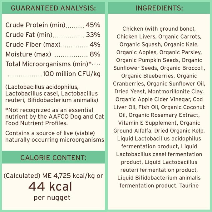 Primal Freeze Dried Dog Food Nuggets, Chicken; Complete Balanced Meal, Topper or Treat; Premium, Healthy, Grain Free, High Protein Raw Dog Food, 14 oz-PawvioPets