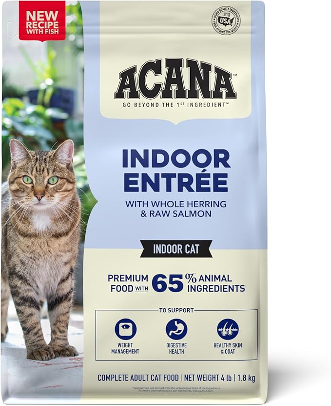 ACANA Indoor Entrée Fish Recipe Dry Cat Food 4lb Bag-PawvioPets