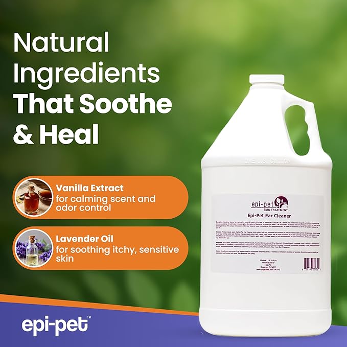 Dog & Cat Ear Cleaner Solution with Aloe Vera & Tea Tree Oil – Removes Itchy Ear Wax, Debris, Odor – Ears Wash, Drops & Flush for Pets, Dog Ears Cleaning, Cat Cleaner, 16 oz- 2 Gallons-PawvioPets