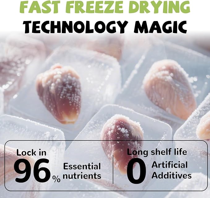 Freeze Dried Chicken Heart Pet Treats, High Protein Freeze-Dried Pet Food for Dogs, Cats, Fresh Ingredient, 3.2 oz, Rawhide Free, Gluten&Grain Free-PawvioPets