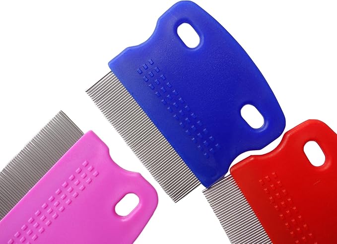 2 Pcs Cat Combs Dogs Grooming Combs Tear Stain Remover, Effectively Removes Crust, Loose Hair, Eye Stain on Pet(Random Color)-PawvioPets