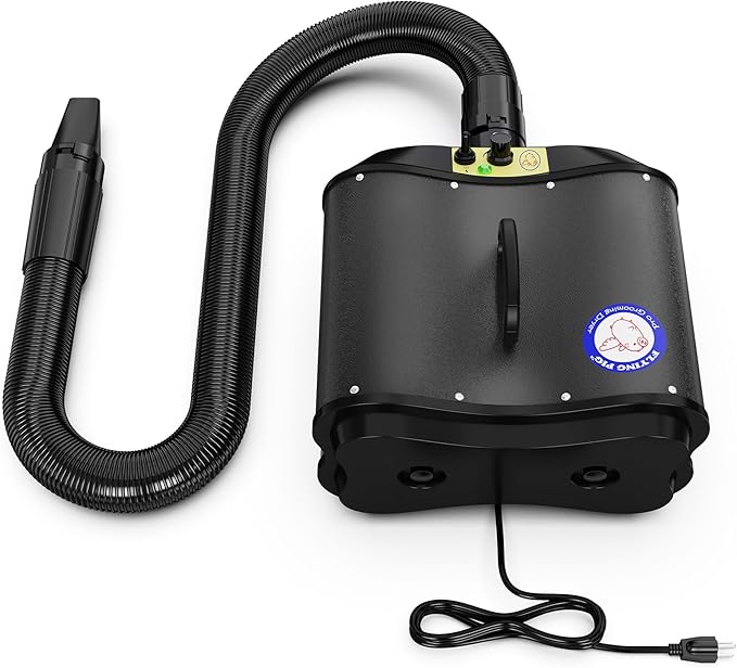 Flying Pig Double Motor High Performance Dog Pet Grooming Dryer (Black)-PawvioPets