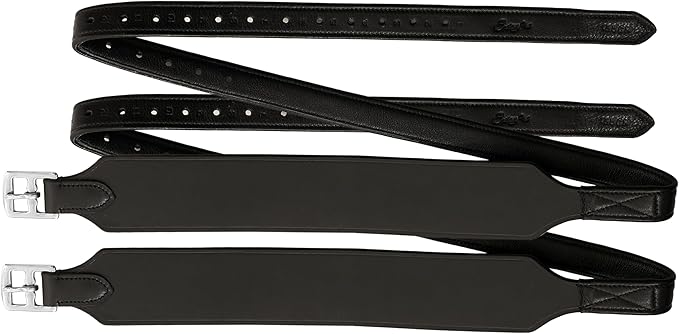 Exion Wide Stability Stirrup Leathers for English Saddles | Premium Cowhide Leather | Enhanced Leg Stability & Comfort | Sizes: 48" to 62"-PawvioPets