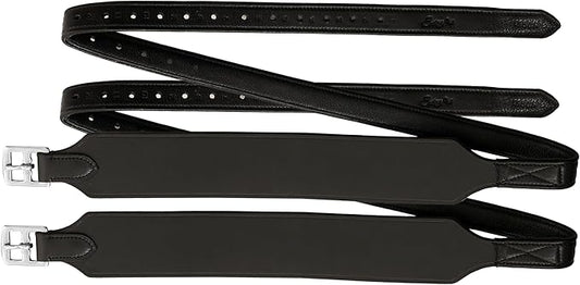 Exion Wide Stability Stirrup Leathers for English Saddles | Premium Cowhide Leather | Enhanced Leg Stability & Comfort | Sizes: 48" to 62"-PawvioPets