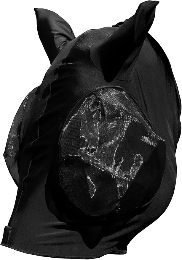 Equinavia Bug Out Fly Mask | Against Flies, Insects, UV Rays - Black - Pony-PawvioPets