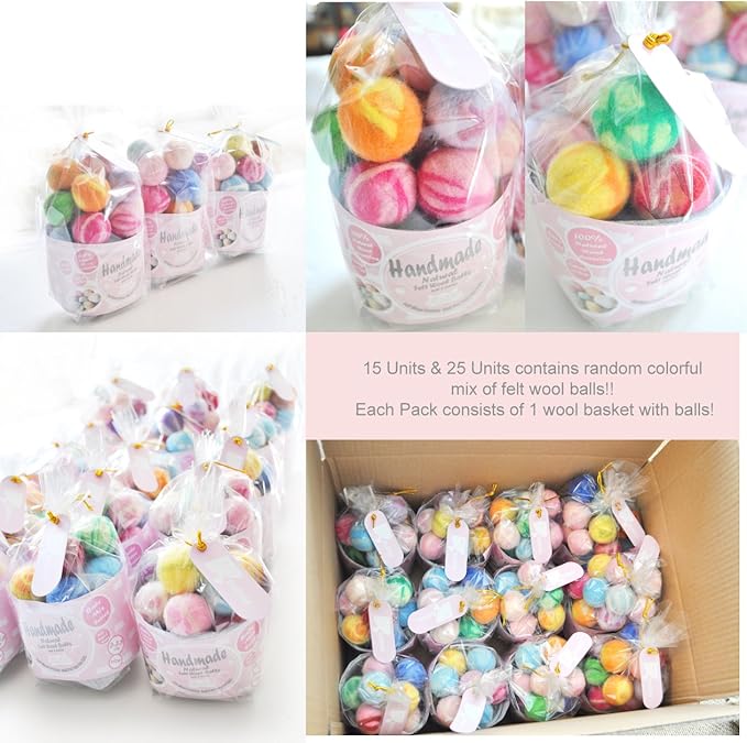 Felt Wool Cat Toys Ball with Catnip and Bell, Natural Handmade (Baby Blue (5 Units))-PawvioPets