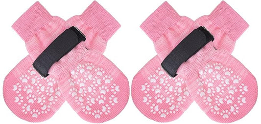 EXPAWLORER Anti Slip Dog Socks to Prevent Licking Paws, Doggie Shoes for Hot Pavement, Pet Booties for Small Medium Large Senior Dogs, Traction Control Dog Boots & Paw Protectors for Hardwood Floors-PawvioPets