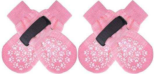 EXPAWLORER Anti Slip Dog Socks to Prevent Licking Paws, Dog Shoes for Hot Pavement, Dog Booties for Small Medium Large Senior Dogs, Traction Control Dog Boots & Paw Protectors for Hardwood Floors-PawvioPets