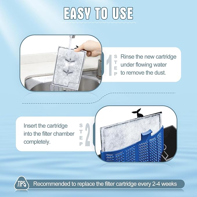 Erreloda 6 Packs Extra Small Filter Cartridges Replacement Compatible with Aqueon QuietFlow E Internal Power Filter Size 3-PawvioPets