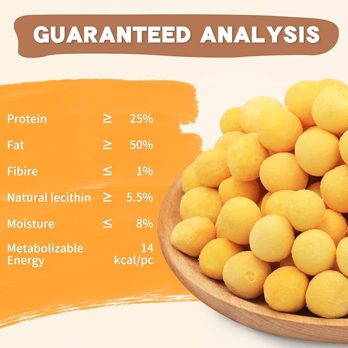 Freeze Dried Cat and Dog Treats, Limited Ingredient Quail Egg Yolk Healthy Tasty Snacks for Training 8.8 Ounce-PawvioPets