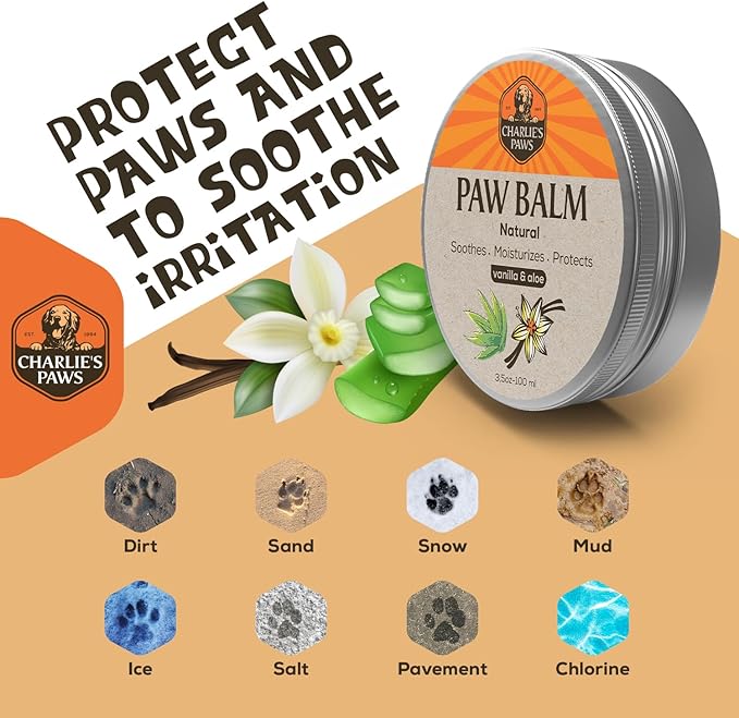 2 Pack Paw Balm 100% Natural Oil Aloe & Vanilla for Dog and Cat Paw Pad Balm Dog Nose Balm Paw Moisturizer Wax for Dog Pet Puppy Protect Dry Cracked Paw Foot Heals Restores Paw Elbows 3.5 Oz-PawvioPets