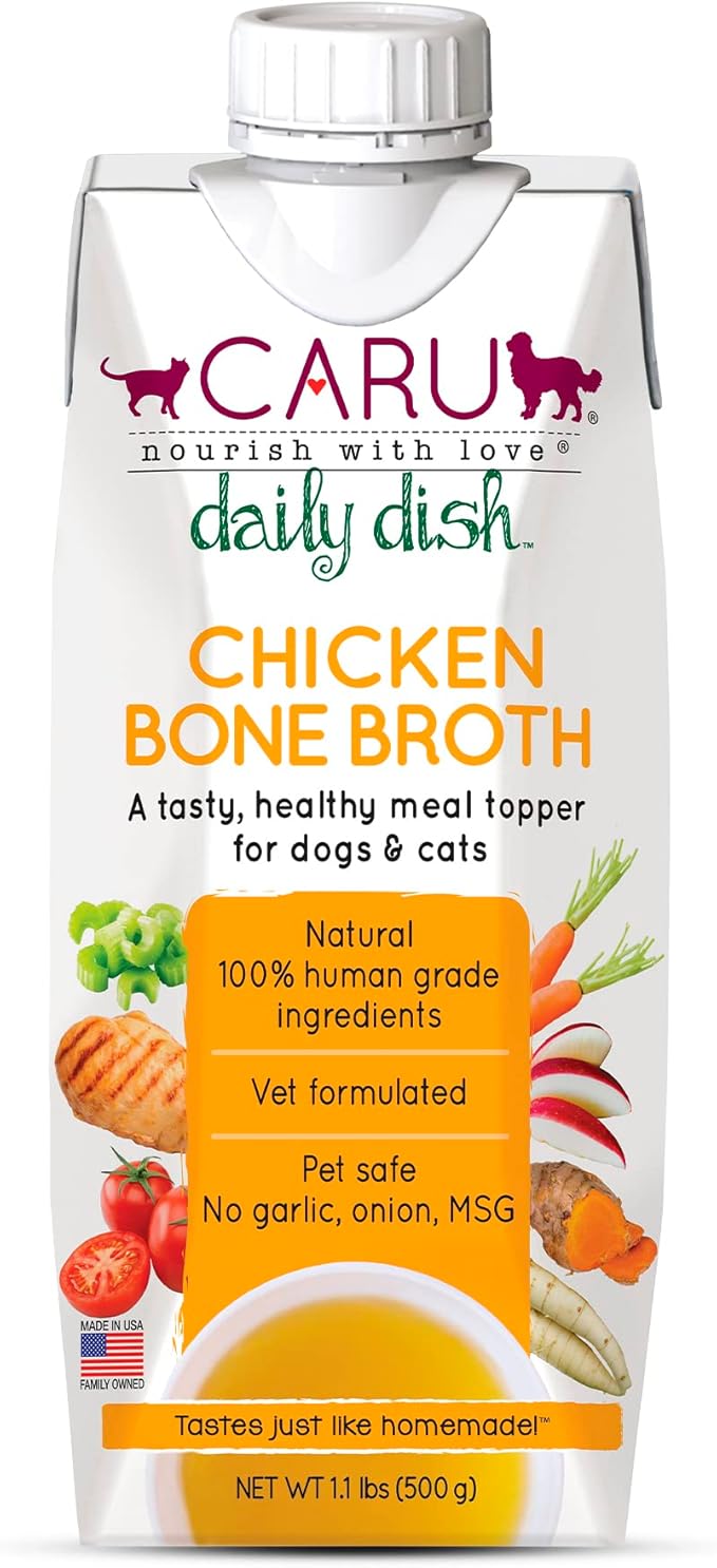 CARU Daily Dish Chicken Broth Meal Topper for Dogs and Cats - 1.1 lbs-PawvioPets