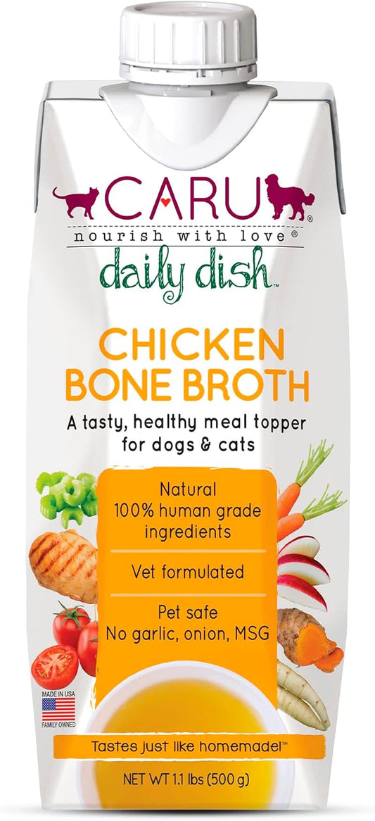 CARU Daily Dish Chicken Broth Meal Topper for Dogs and Cats - 1.1 lbs-PawvioPets