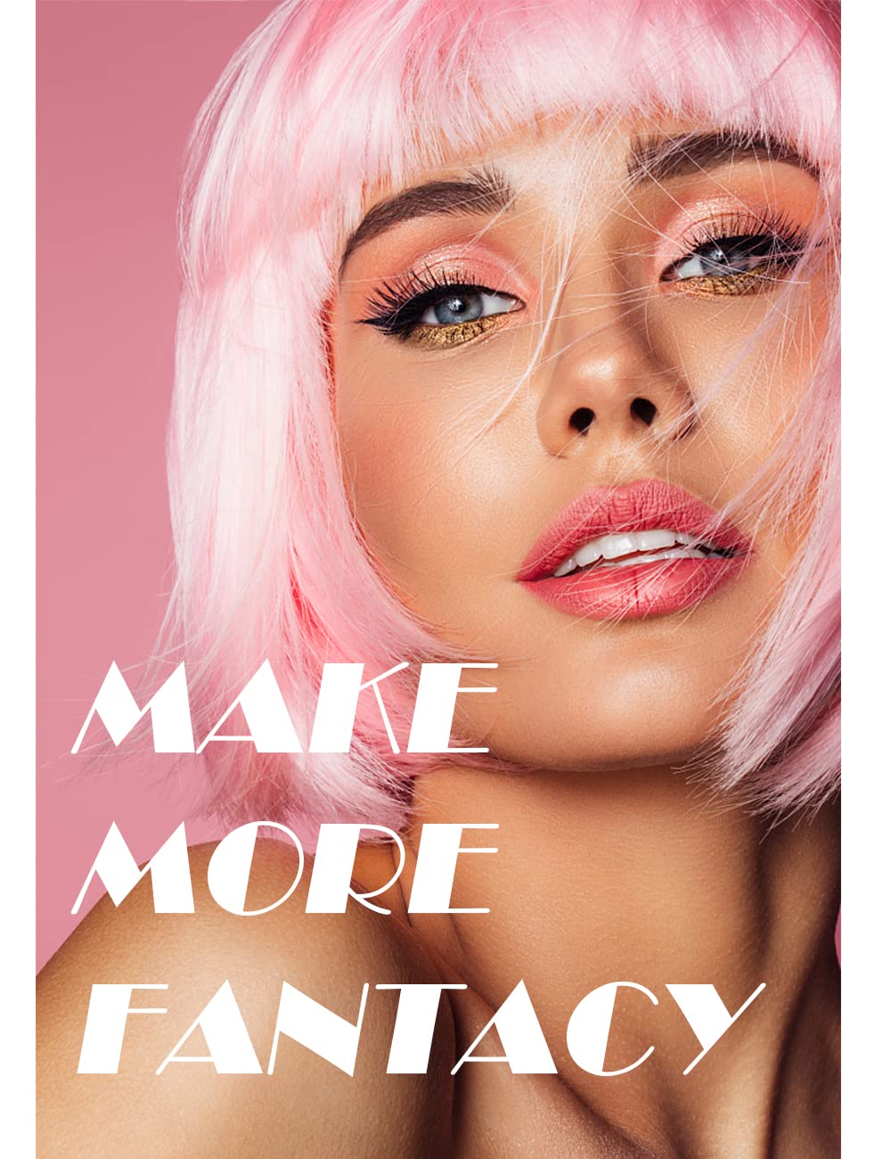 9 Pieces Colorful Bob Wig, 12" Straight with Flat Bangs, Bubble Gum Series Colored Party Wigs, Wigs for Women of Bachelorette Party Favors, Come with Extra Heart Bachelorette Sunglasses