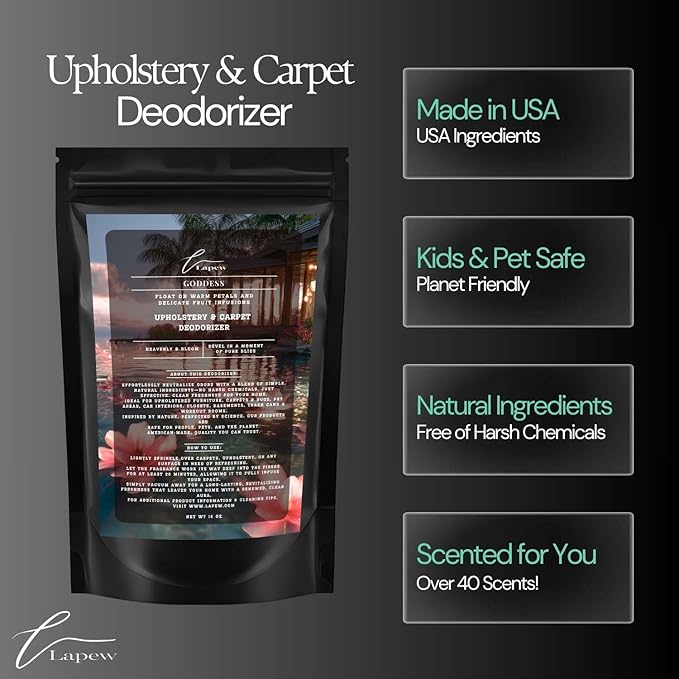 Goddess Carpet Freshener Powder: Powerful Odor Eliminator for Home, Upholstery Deodorizer, Carpet Deodorizer, Pet Urine, Cat Litter Box - Sweet Grace Fragrance-PawvioPets