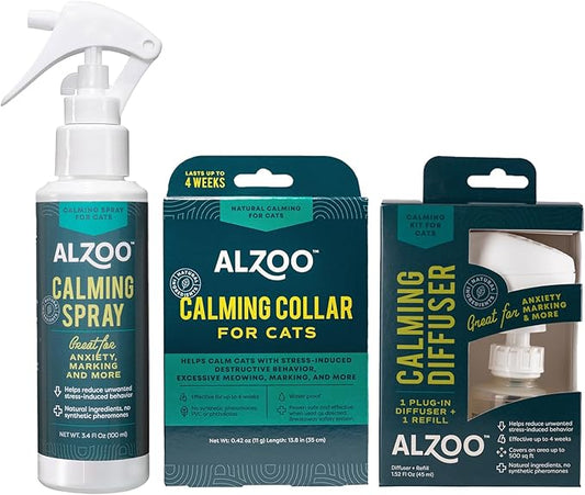 Calming Cat Spray, Collar and Diffuser Bundle-PawvioPets