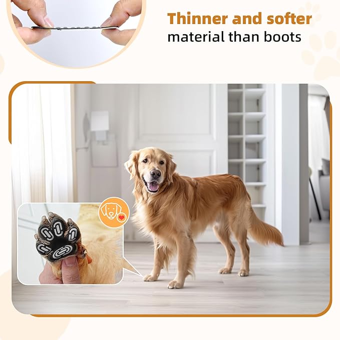 Anti-Slip Dog Paw Protector Pads for Senior Dogs, Dog Paw Adhesive Pads on Hardwood Floor,Senior Pets Essentials with Strong Traction,Puppy Grippers,12 Sets 48 pc M-PawvioPets