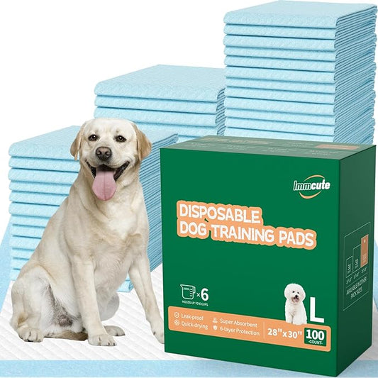 100 Count Large Dog & Cat Puppy Pee Pads - 28"x30" Absorbent Potty Training Pads | Leakproof Quick-Dry Disposable Pet Pads for Puppies, Dogs & Cats | Indoor, Outdoor, Litter Box, Housebreaking Use-PawvioPets
