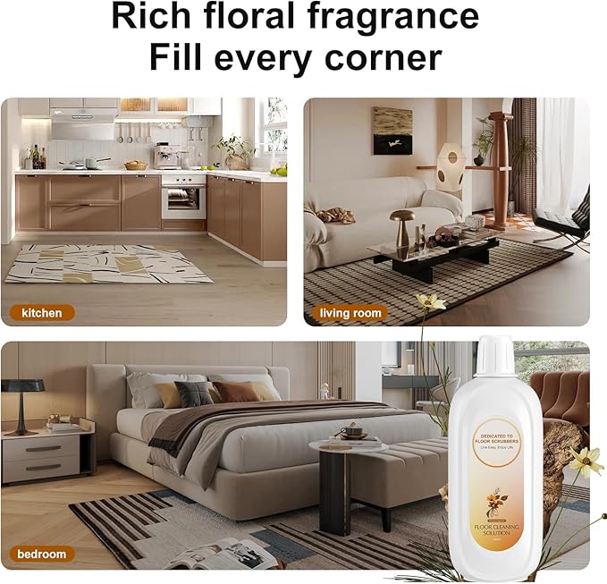 Floor Cleaning Solution Compatible With Tineco , Deep Cleans for Multiple Hard Floors, Suitable With All Robot Vacuums with Mopping and Cordless Wet/Dry Vacuum Mop Cleaner (Floral Fragrance 1 Bottle)-PawvioPets