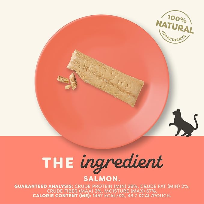 Applaws Natural Cat Treats, Grain-Free, High-Protein Whole Salmon Loins, Single-Ingredient Healthy Snack for Cats (6 x 1.06oz Loins)-PawvioPets