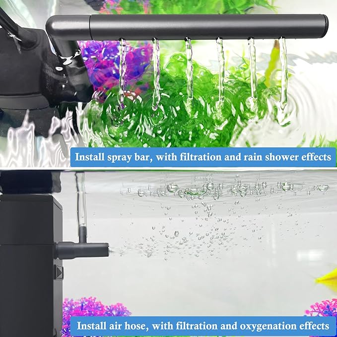 FEDOUR Submersible Aquarium Internal Filter, Filter with Water Pump for Fish Tank up to 35 Gallon (for 3-20 Gallon)-PawvioPets