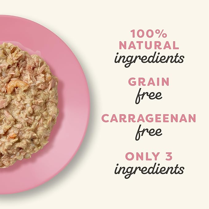 Applaws Natural Wet Cat Food in Broth, Limited Ingredient Wet Cat Food Pouches, No Additives, Made with Natural Ingredients, Tuna Fillet with Shrimp in Broth (12 x 5.3oz Pouches)-PawvioPets