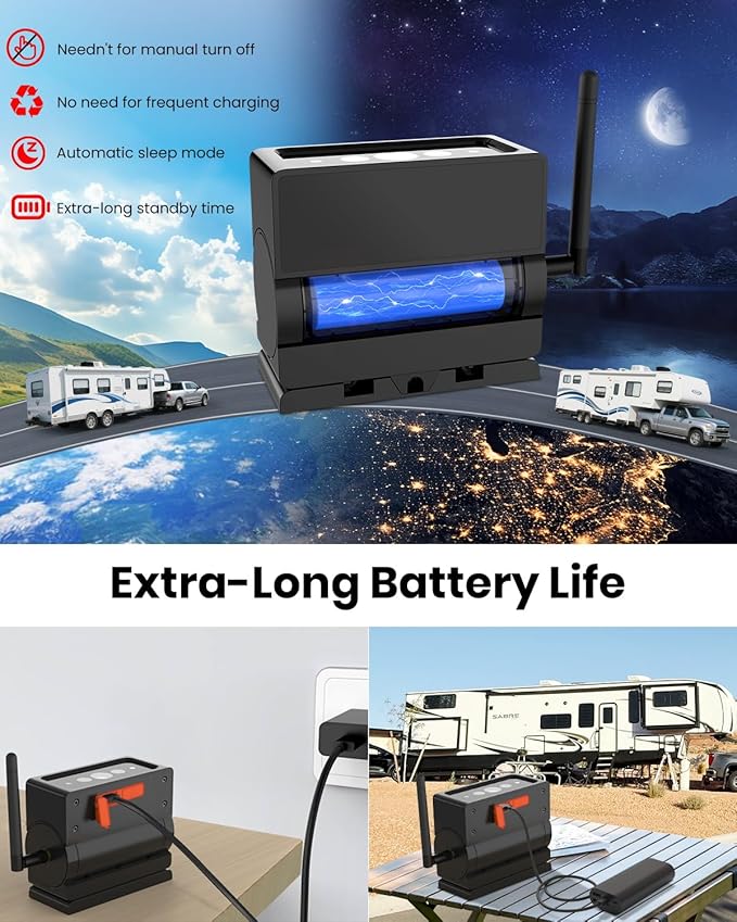 AUTO-VOX Wireless Backup Camera Magnetic:7.2" 1080P HD DVR Recording Monitor,No Wiring 1 Min Install Dual Antenna RV Back Up Camera,IP69K Waterproof with IR Night Vision for Truck,Camper,Trailer-PawvioPets