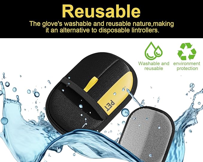 2Pcs Electrostatic Gloves Pet Hair Removal, Reusable Cat & Dog Hair Remover for Couch, Furniture, Carpet, Curtain, Upgraded Animal Fur Removal Tool, Cat Grooming Gloves-PawvioPets