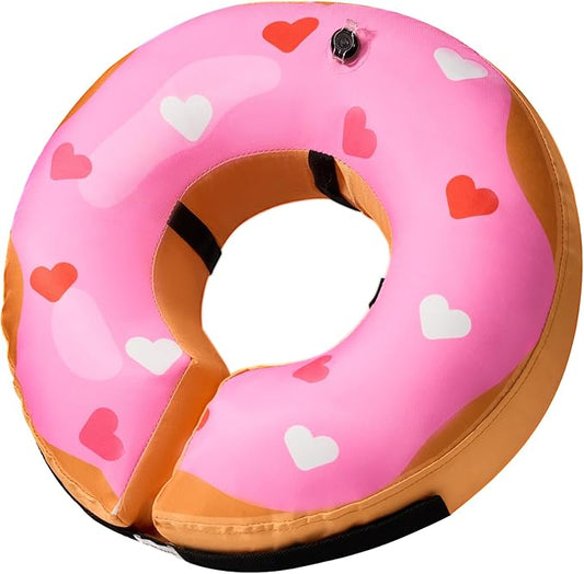 BENCMATE Inflatable Dog Cone Collar Alternative, Soft Dog Cone for Small Medium Large Dogs and Cats, Neck Recovery ECollar Donut Collar After Surgery (Medium, HeartShape)-PawvioPets