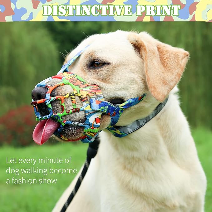 BARKLESS Dog Muzzle, Silicone Basket Muzzle for Small Medium Large Dogs, Soft Cage Mouth Cover Prevent Biting Chewing, Allow Drinking Panting, Suitable for German Shepherd-PawvioPets