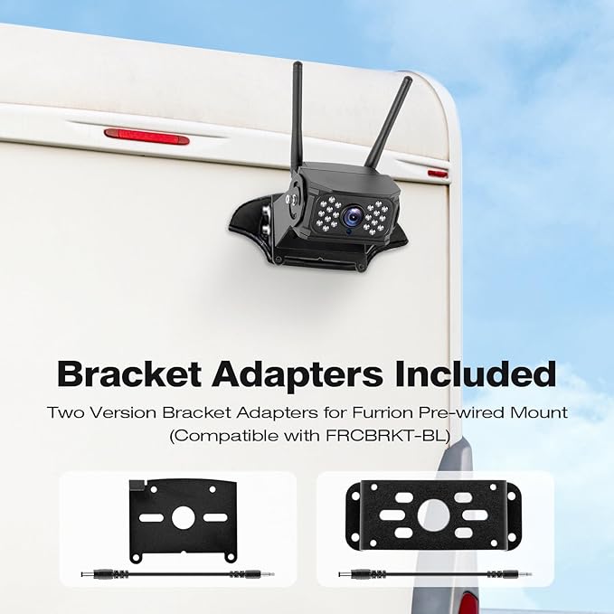 7 Inch Wireless RV Backup Camera System for Truck/Trailer/Camper/Bus, 1080P Dual/Quad Split Screen with DVR, Clear Night Vision, Support 4 Cameras, IP68 Waterproof Digital Wireless System-PawvioPets