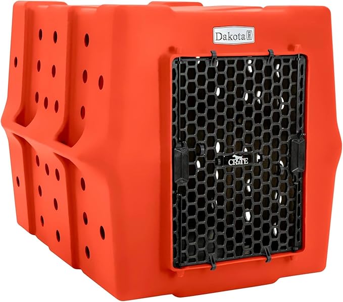 Dakota 283 Crate - Canine Rough and Tough Economy Kennel (Orange, Large)-PawvioPets