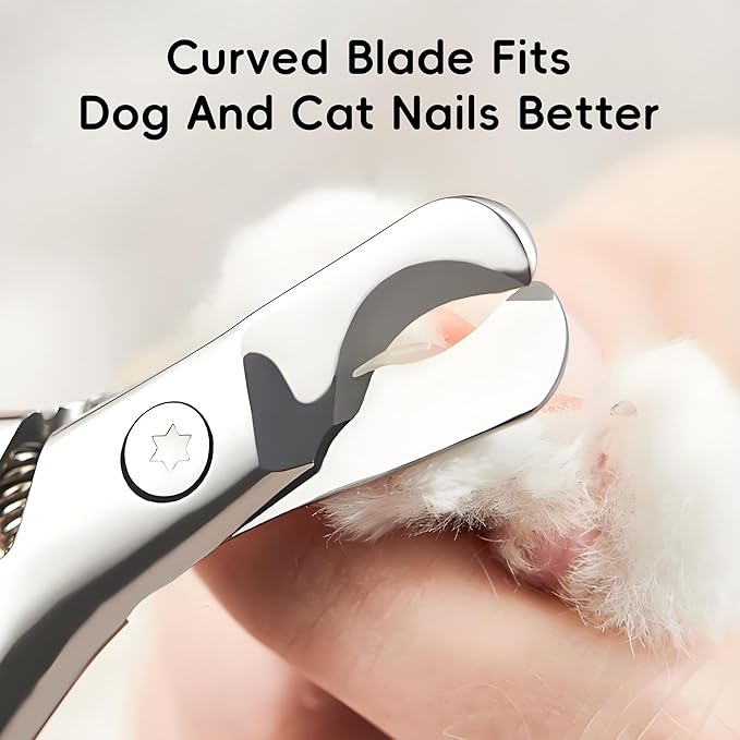 Dog Nail Clippers & Cat Nail Trimmers - Sharp Stainless Steel Professional Pet Nail Clippers for All Dogs, Thick Nails & Indoor Cats - Ergonomic Non-Slip Handle for Safe, Comfortable Grooming-PawvioPets