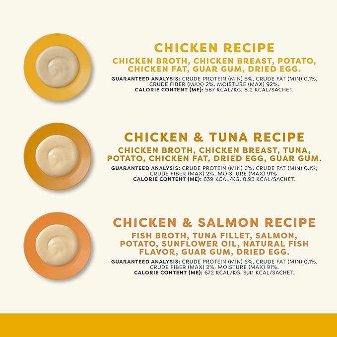 Applaws Lickable Cat Treats, Natural Grain-Free Purée, Limited Ingredient, Chicken Squeeze Up Cat Treats (24 x 0.25 oz Sachets)-PawvioPets