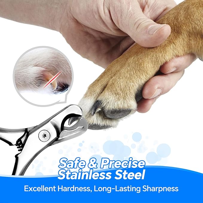 Dog Cat Nail Clippers for Large Dogs Heavy Duty Dog, Professional Stainless Steel Pet Nail Trimmers, Sharp & Safe with Ergonomic Handle, Built-in Nail File-PawvioPets