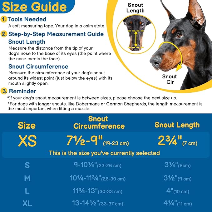 BARKLESS Basket Muzzle for Dogs, Humane Muzzle to Prevent Biting and Scavenging, Snap-on Treat Cover Helps Dogs Acclimatize Mouth Cover, Adjustable Mouth Guard for Positive Training, Grooming-PawvioPets