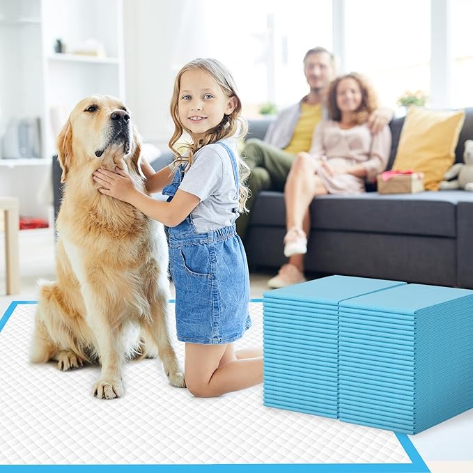 100 Count Large Dog & Cat Puppy Pee Pads - 28"x30" Absorbent Potty Training Pads | Leakproof Quick-Dry Disposable Pet Pads for Puppies, Dogs & Cats | Indoor, Outdoor, Litter Box, Housebreaking Use-PawvioPets